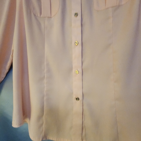 EUC WHBM long sleeve blouse light pink Size 6 💕 - Picture 7 of 13